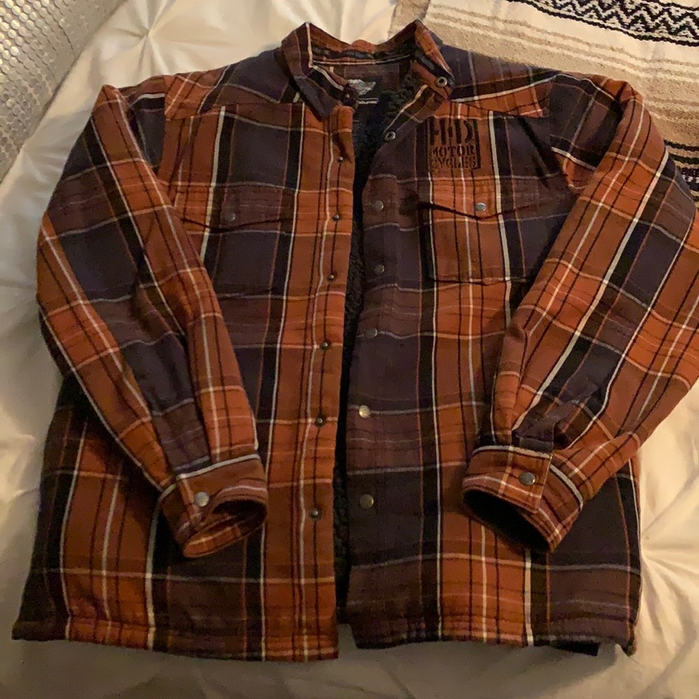 Harley Davidson men’s Sherpa lined shirt jacket
